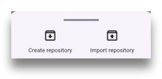 Select to import a repository