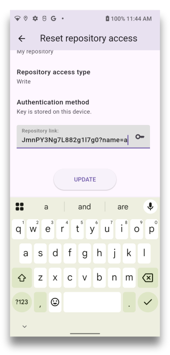 Enter new link