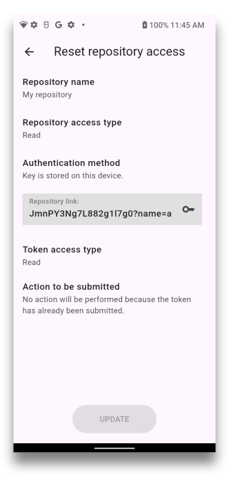 Repository access modified