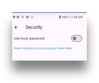 Blue link in the repository security page