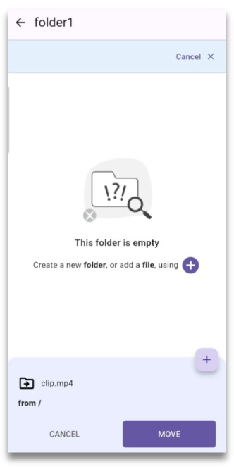 Select destination folder